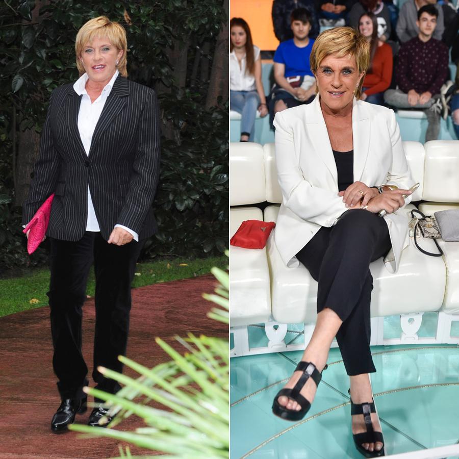 Chelo García Cortés, que desde el verano ha bajado un buen número de kilos, ha experimentado el cambio físico que vemos en estas dos imágenes en los últimos 10 años.