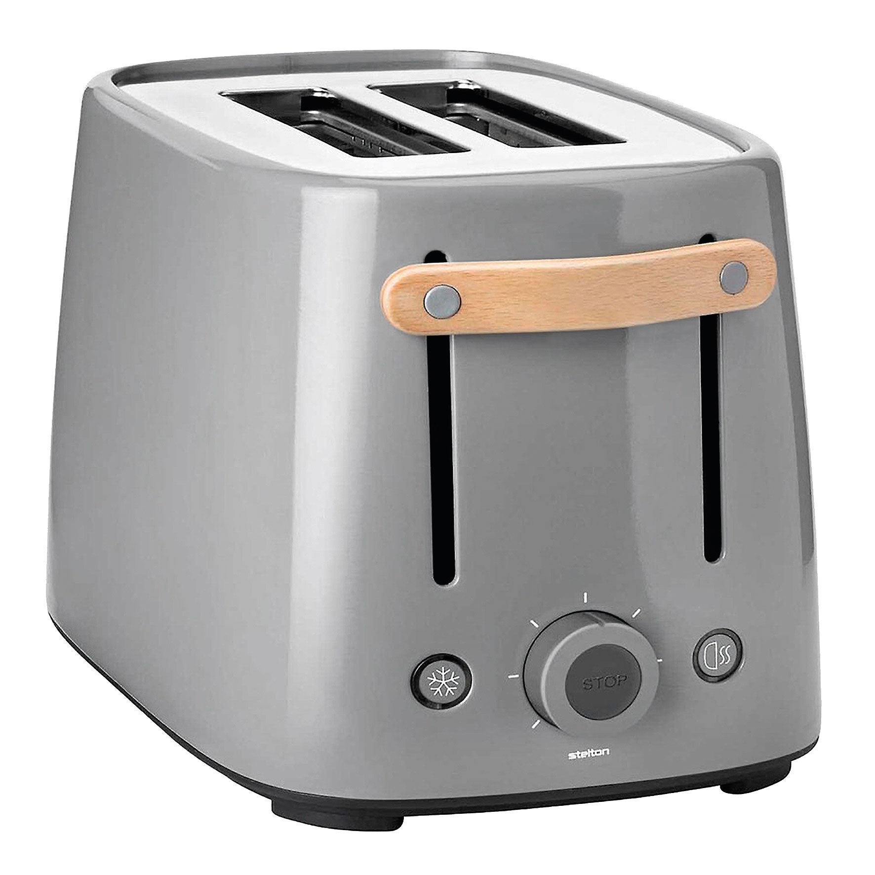 La tostadora Emma es delicada en los detalles, como su mango en madera de haya.