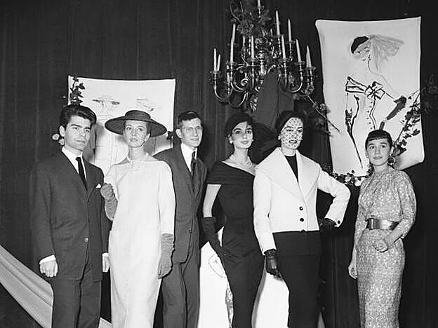 Karl Lagerfeld con Yves Saint Laurent.