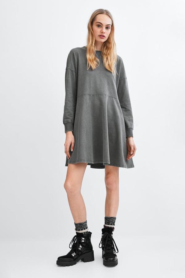 De algodón lavado y efecto peplum.