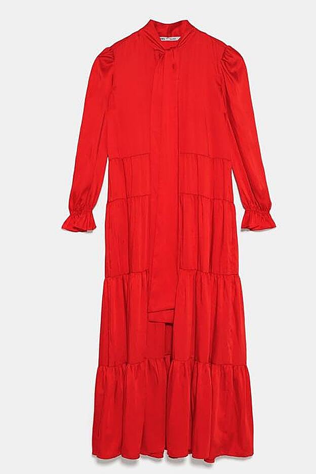 Vestido rojo de Zara (49,95 euros)