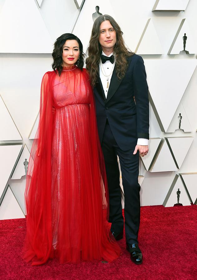 Serena y Ludwin Goransson en la alfombra roja de los Premios Oscar 2019.