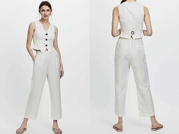 Conjunto lino de Oysho.