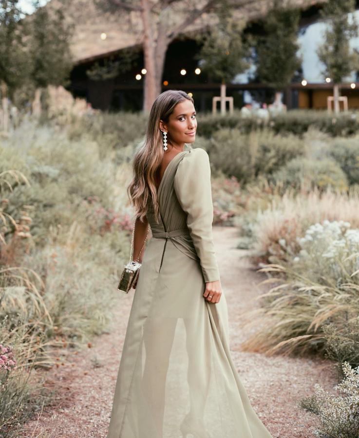 María Pombo triunfó con este vestido verde de invitada de Fernando Claro.
