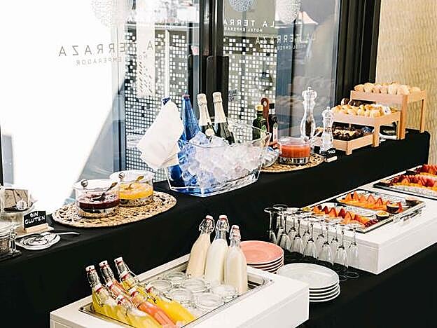 Una imagen de una parte del 'brunch' del hotel Emperador.