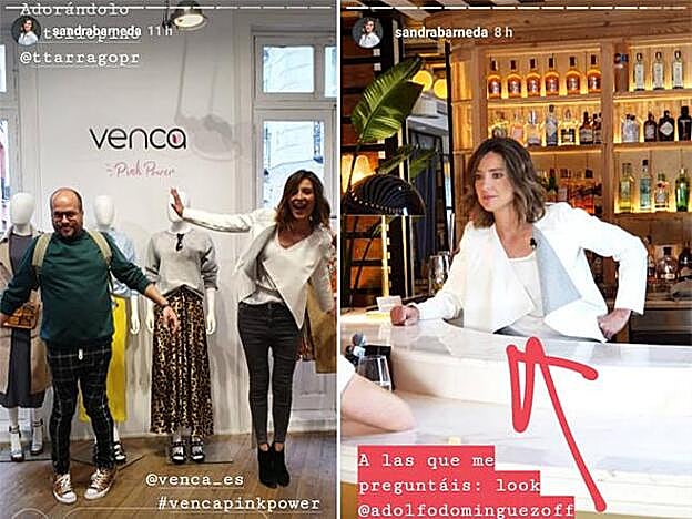 Sandra Barneda ha compartido su look a través de sus recientes stories de Instagram.