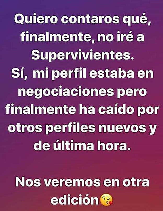 Así reaccionaba Fresita poco después de conocerse que Isabel Pantoja sí estará en 'Supervivientes 2019'.