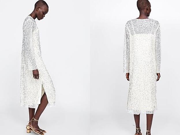 Vestido de lentejuelas de Zara: 39,95 euros.