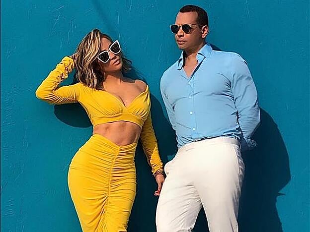 Jennifer López y Álex Rodríguez en una foto de su Instagram.