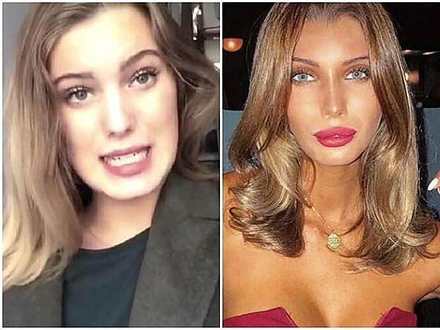 Marta López Álamo antes y después.