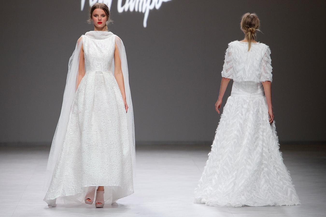 El vestido de novia más bonito del desfile de Fely Campo en la Barcelona Bridal Week.