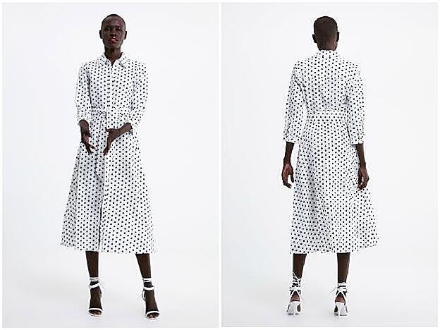 Este vestido camisero de Zara cuesta 29.95 euros.