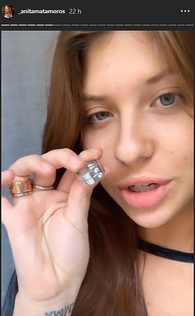 Anita Matamoros en su Instagram 'stories'.