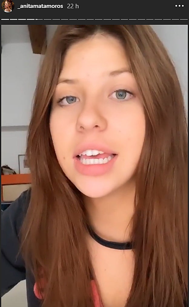 Anita Matamoros en su Instagram 'story'.