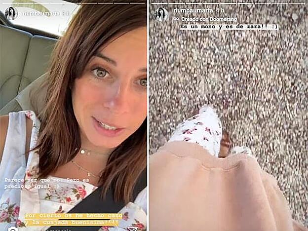 Marta Riumbau ha llevado este peto de Zara en sus recientes stories de Instagram.