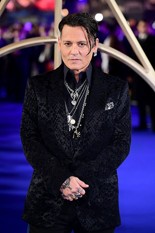 Johnny Depp en una premiere en Londres.