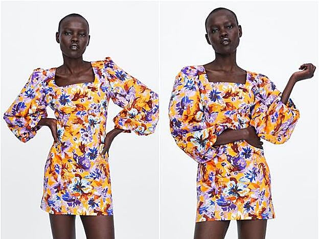 Vestido floral de Zara: 39,95 euros.