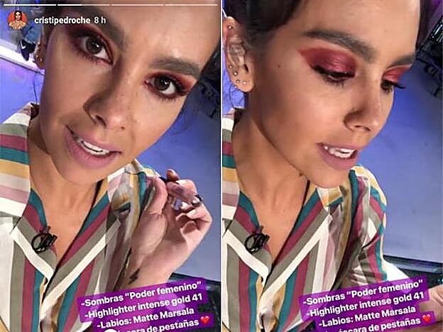 Cristina Pedroche se ha unido a una de las últimas tendencias de maquillaje que más arrasa con su sombra de ojos rojiza.