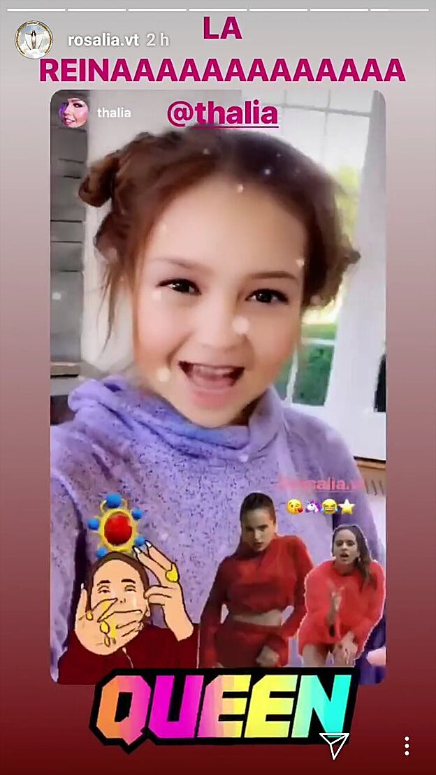 Instagram 'stories' de Thalía.