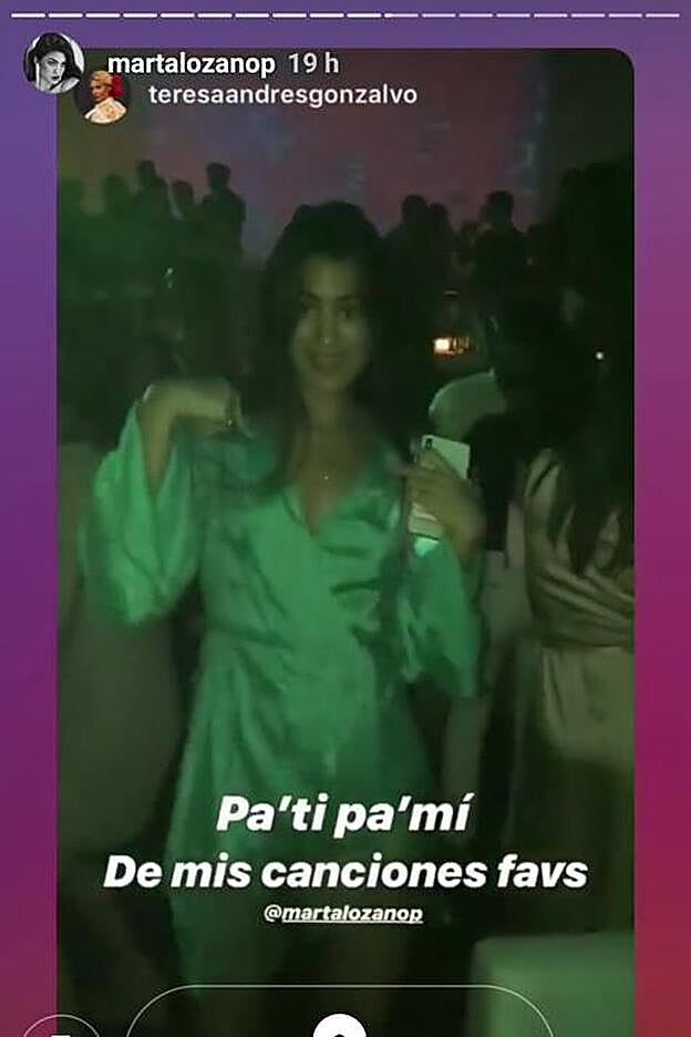 Marta Lozano ha lucido este vestido en sus últimos stories publicados en Instagram.