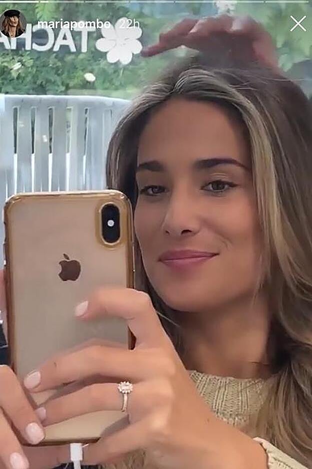 María Pombo con su nuevo color de pelo.