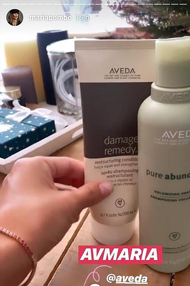 María Pombo ha desvelado sus dos productos imprescindibles para el cabello.