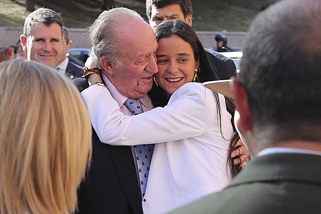 Victoria Federica y su abuelo,el rey emerito Juan Carlos I de España.
