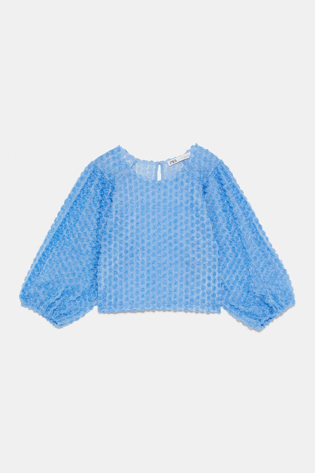 Top de tul con flores: 25,95 euros en Zara.