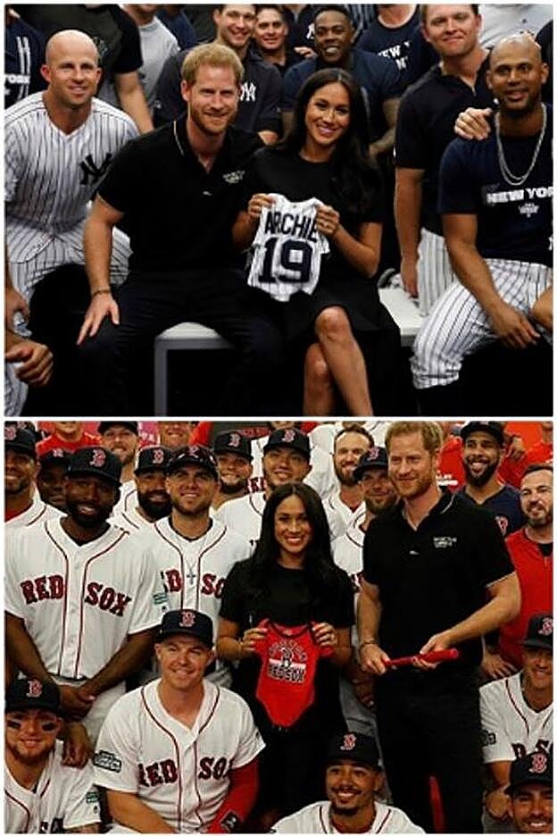 Los regalos de los Yankees y los RedSox para el pequeño Archie.