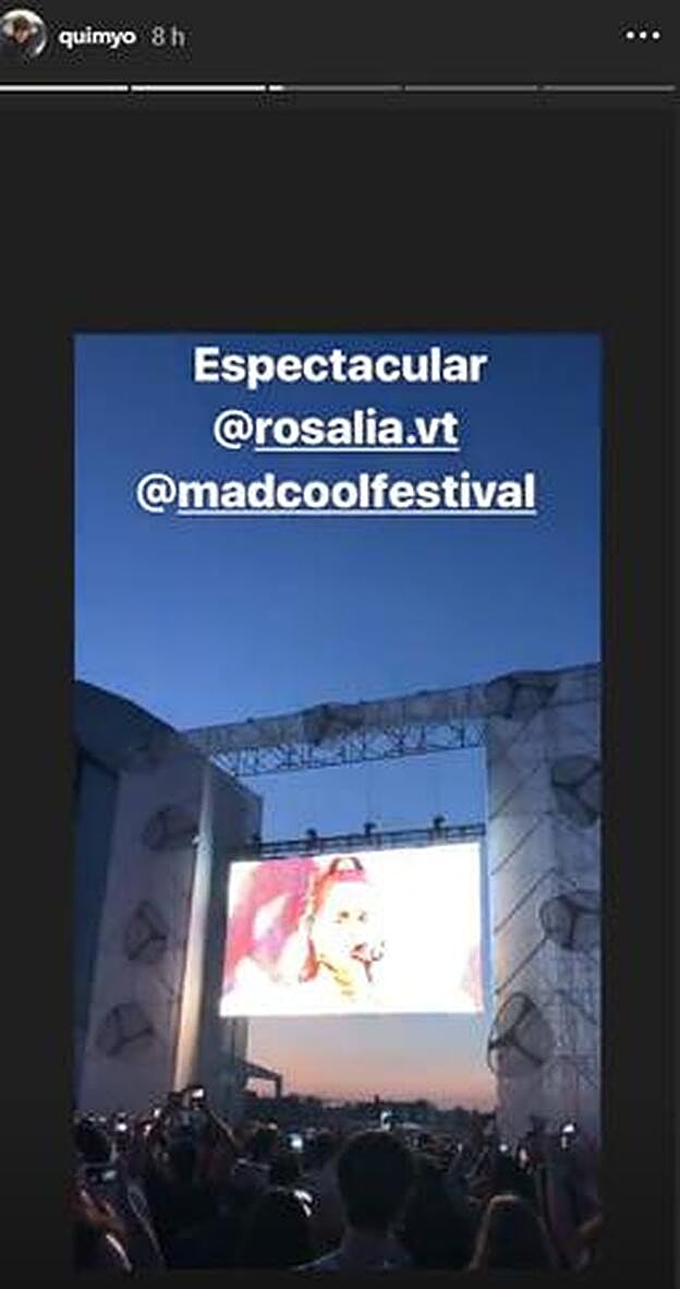 Quim Gutierrez compartío en su cuenta personal de Instagram fotos y videos del concierto.