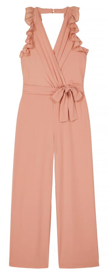 Este mono de invitada en color coral con escote halter y favorecedora espalda al aire de Truth&Fable pasa de 67 a 46 euros durante las  ofertas del Amazon Prime Day 2019 .