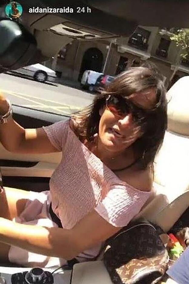 Aída Nízar en una imagen del vídeo en el que insulta a María Patiño.