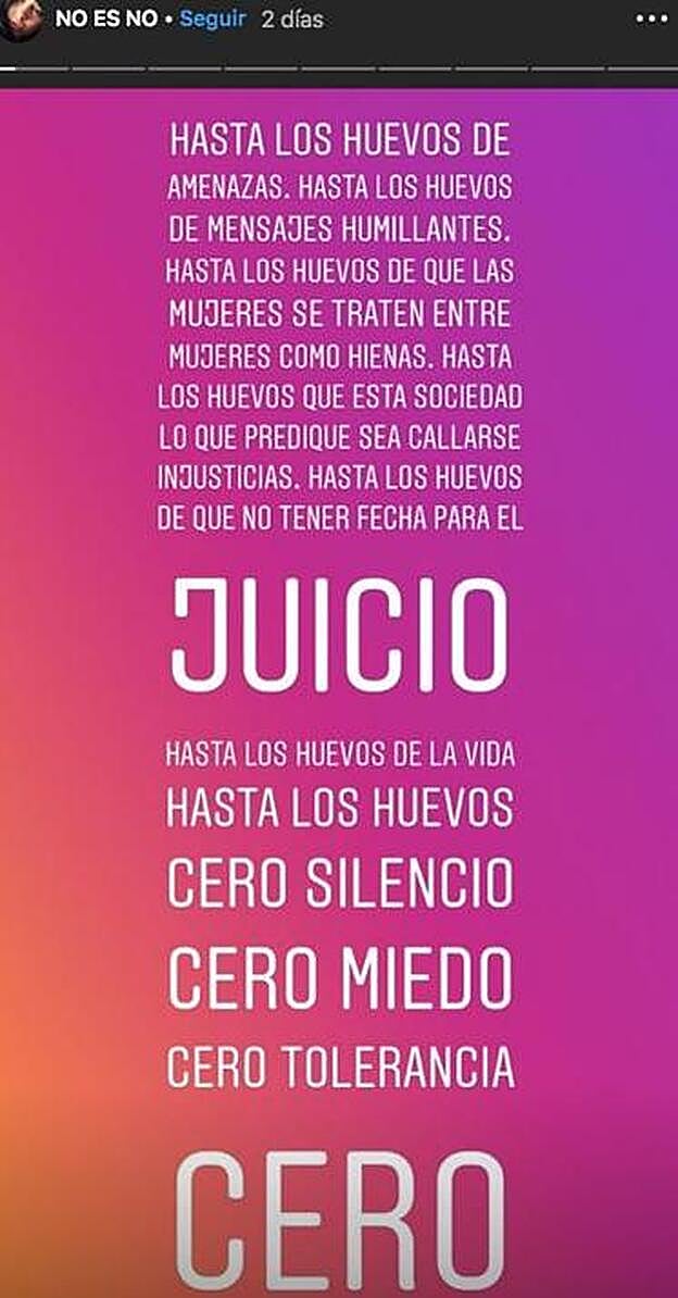 'Story' colgado por Carlota en su Instagram.