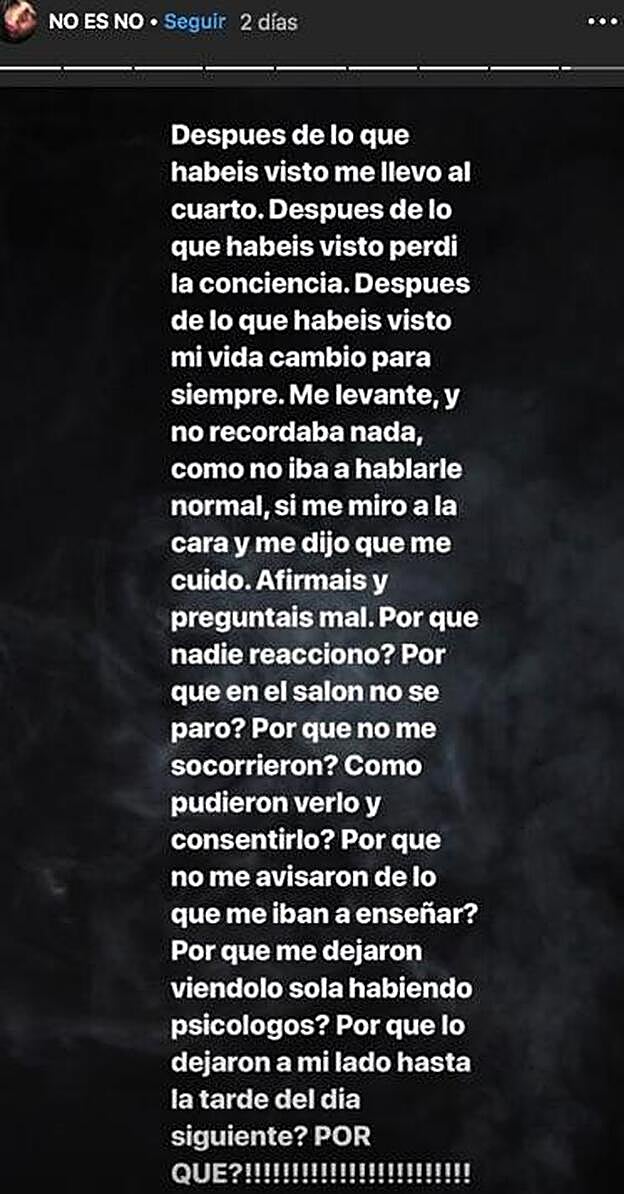 Así termina Carlota su exposición.