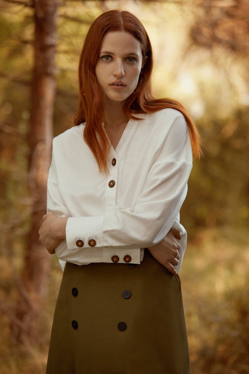 Falda larga con botones de Lefties: 15,99 euros.