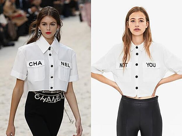 Bershka ha sacado una copia low cost de la famosa camisa blanca de Chanel.