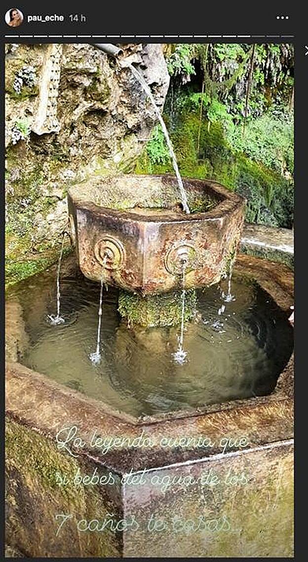Esta es la imagen de la Fuente de los siete caños que ha subido Paula Echevarría.