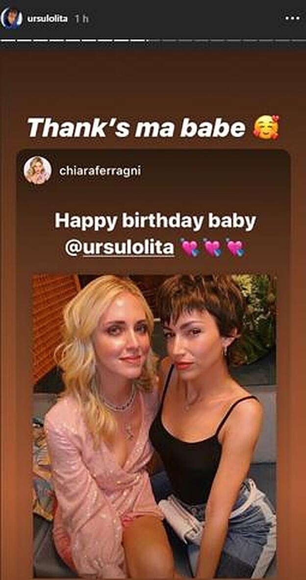 Chiara Ferragni no dudó en felicitar a una de sus actrices españolas favoritas, Úrsula Corberó