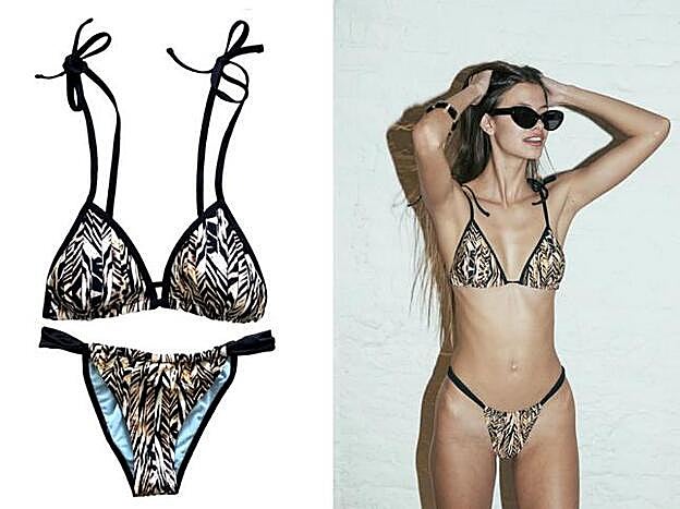 Cristina Pedroche tiene este bikini de animal print de la firma Hels BCN.