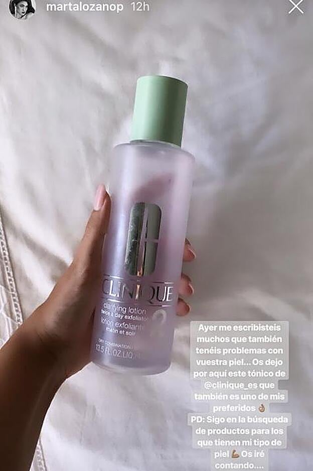 El tónico que utiliza Marta Lozano.