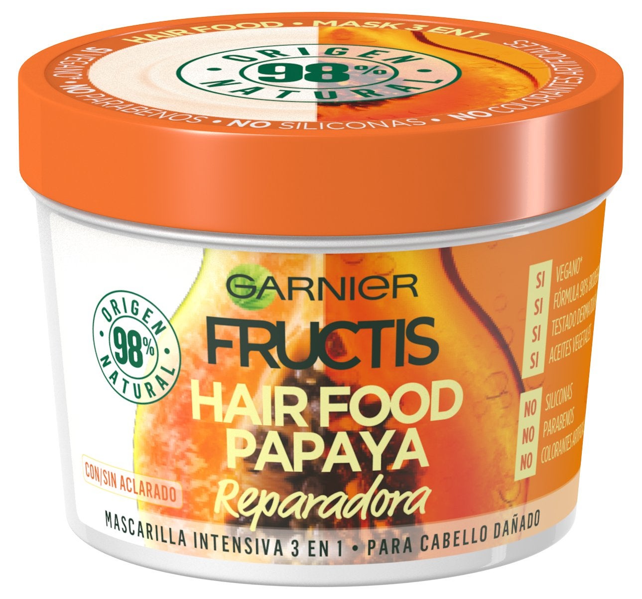 La  mascarilla reparadora Garnier Fructis Hair Food  es una de las más vendidas de Amazon por que lo tiene todo. Repara el cabello dañado tras las vacaciones, no necesita aclarado, está hecha con un 98% de ingredientes naturales, tiene un olor irresistible y es low cost (4,94 euros).