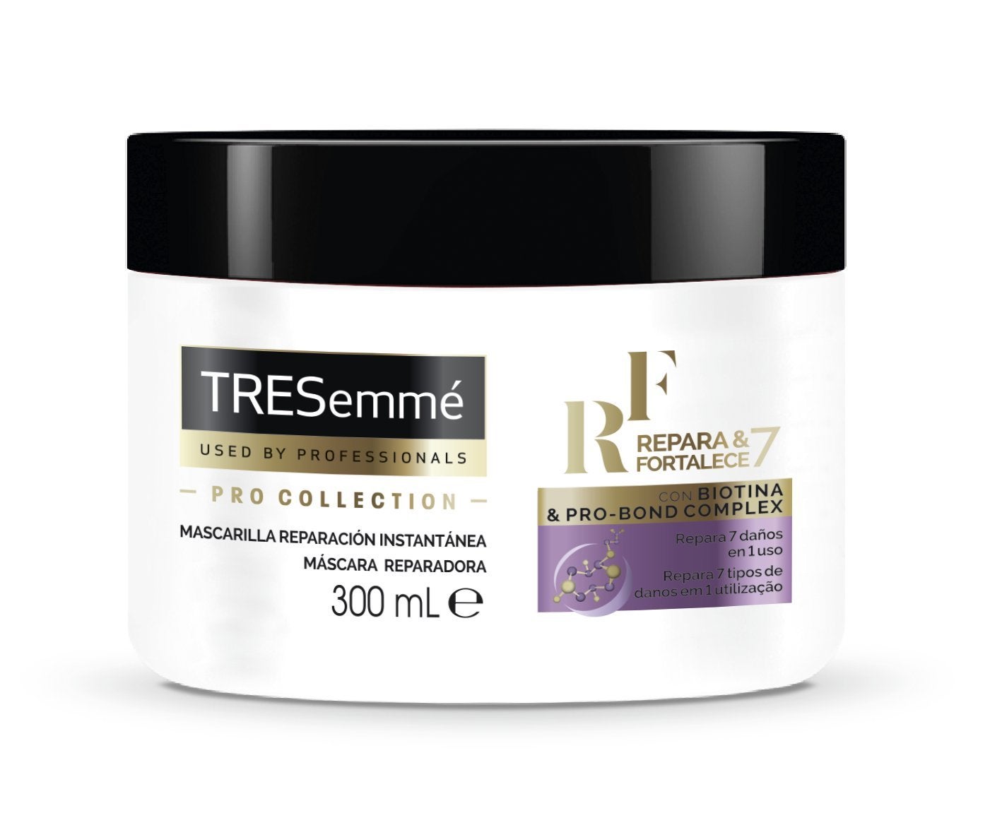 Volvemos a una de las mascarillas low cost más vendidas de Amazon: la  TRESemmé Mascarilla Repara & Fortalece . Repara la superficie y la capa natural del pelo aportando fuerza y brillo. (4,80 euros).