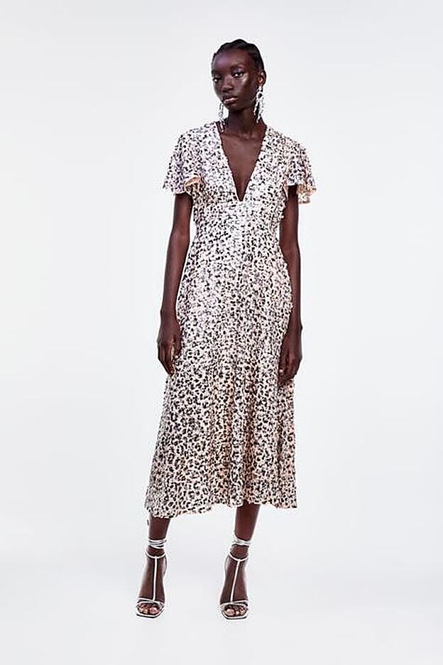 Este vestido de Zara de lentejuelas es el que ha llevado Nagore Robles durante uno de los programas de televisión.