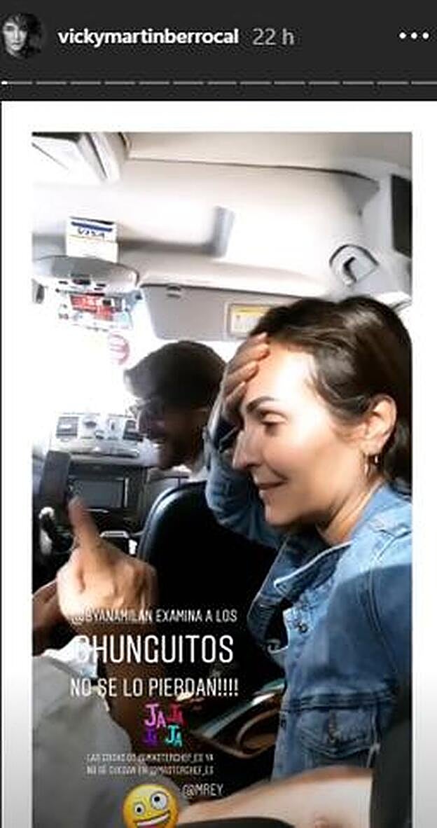 Vicky Martín Berrocal compartió unos divertidos videos junto a sus compañeros.