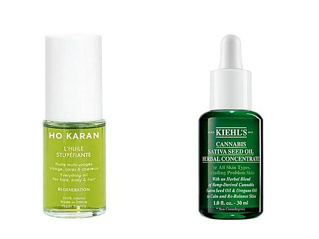 1. Huile Stupéfiante de Ho Karan (19,95 €). 2. Cannabis Sativa Seed Oil Herbal Concentrate de Kielh’s (44 €).