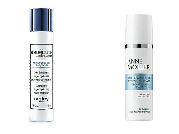 1. SisleYouth Anti-Pollution de Sisley (158 €). 2. Blockâge 24h Moisturizer Defender Crema de Anne Möller (31 €).