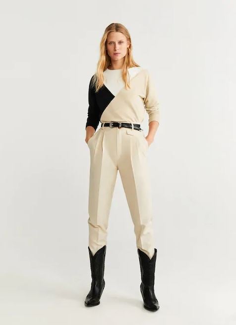 Sudadera tricolor de Mango. ¡No hay botas que se le resistan! (22,99 euros).