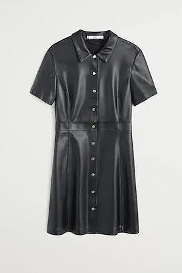 Vestido camisero snaps de Mango. (39,99 euros).