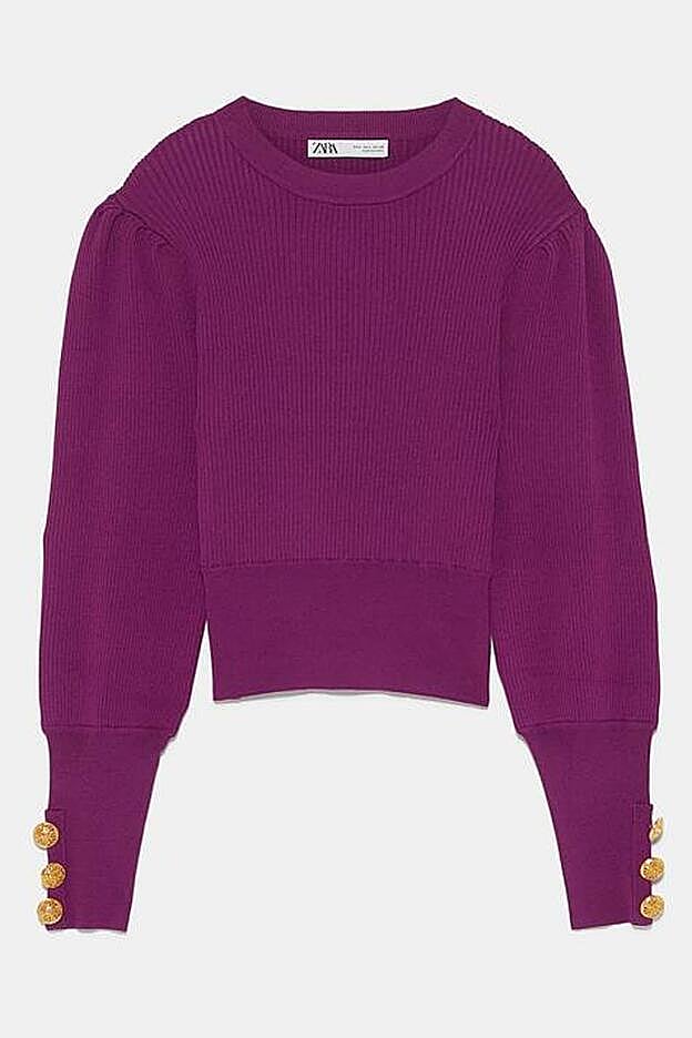 El jersey morado de los Special Price de Zara también está en negro.