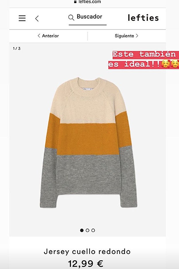 El segundo jersey de Lefties que Rocío Osorno ha fichado para su armario de invierno.